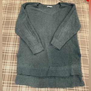 American Eagle Outfitters Deep Teal V-Neck Sweater